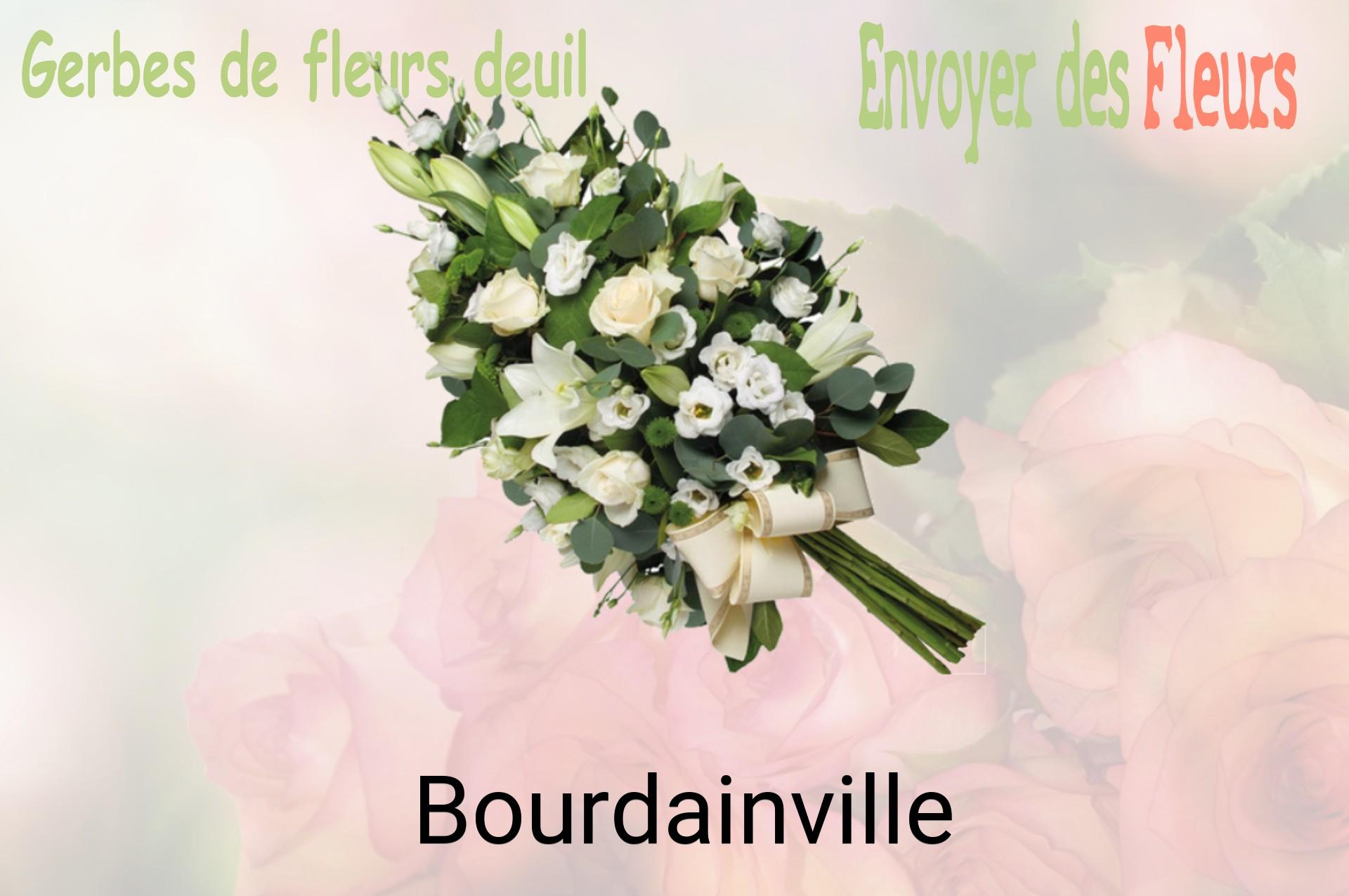 Gerbe de fleurs de deuil livrée à Bourdainville
